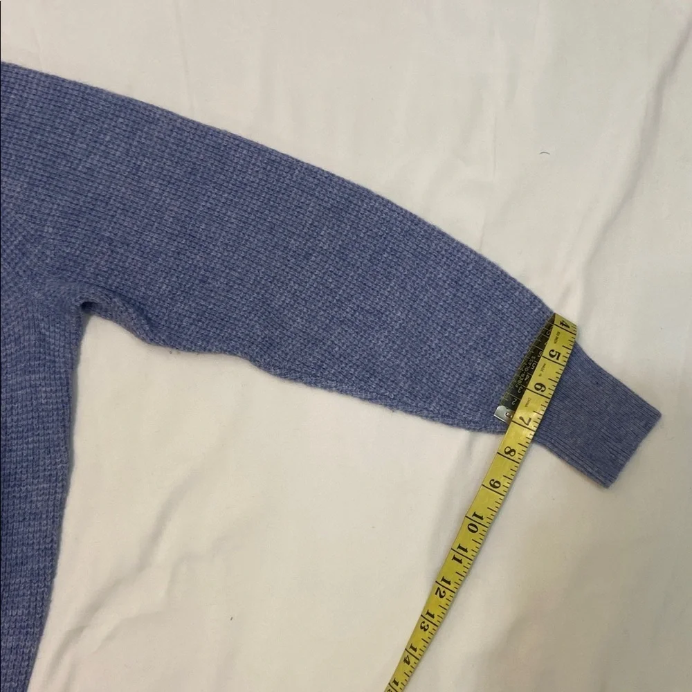 J. Crew Men's Heather Blue,Waffle- Knit,Long Sleeve,Crewneck Sweater. Size-Small
